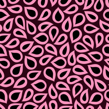 Pembe ve siyah elementlerle kusursuz desen