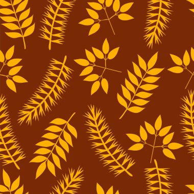 Sonbahar yaprakları sarı renklerde kusursuz desen