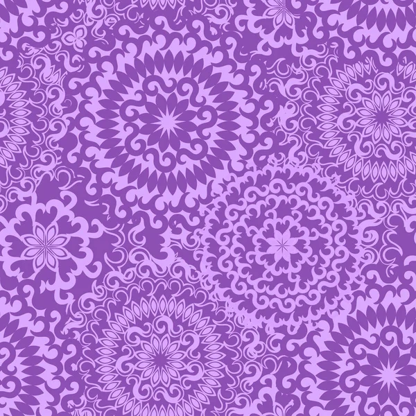 Motif Floral Sans Couture Avec Mandala Illustration Vectorielle — Image vectorielle