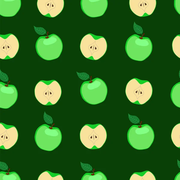 Modèle Sans Couture Avec Des Pommes Illustration Vectorielle — Image vectorielle