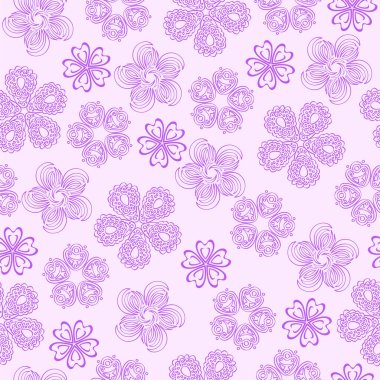 Mor çiçeklerle kusursuz desen 