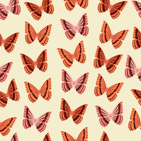 Nahtloses Muster Mit Schmetterlingen Vektorillustration — Stockvektor