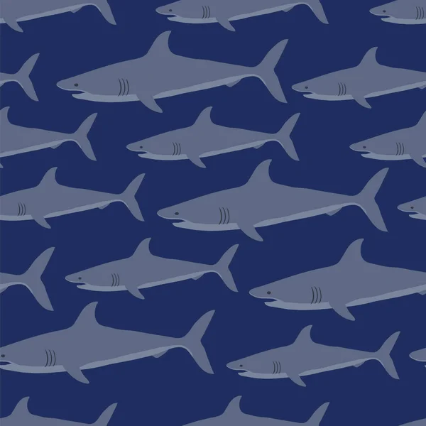 Motif Sans Couture Avec Des Dangers Requins — Image vectorielle