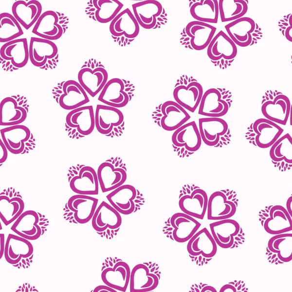 Nahtloses Muster Mit Blumen Vektorillustration — Stockvektor