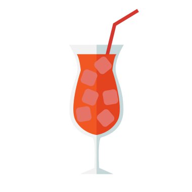 Kokteyl cam ikonu. vektör illüstrasyonu