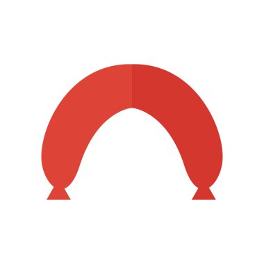 Kırmızı sosisin vektör çizimi