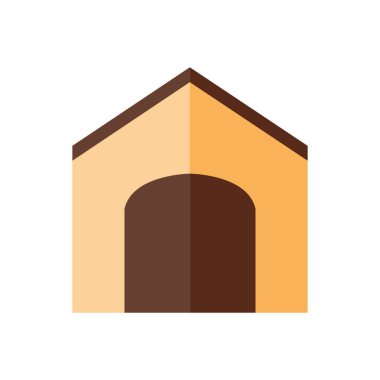 Köpek kulübesi web simgesi, vektör illüstrasyonu 