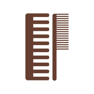 tarak simgesi. Web için berber dükkanı vektör simgelerinin düz çizimi