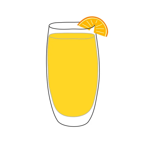 Стакан Векторной Иллюстрации Иконок Апельсинового Сока — стоковый вектор