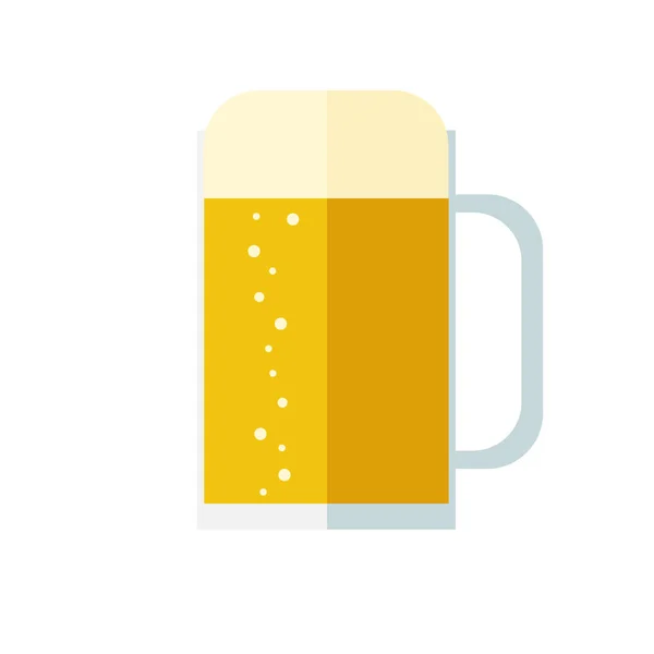Кружка Пива Белом Фоне — стоковый вектор