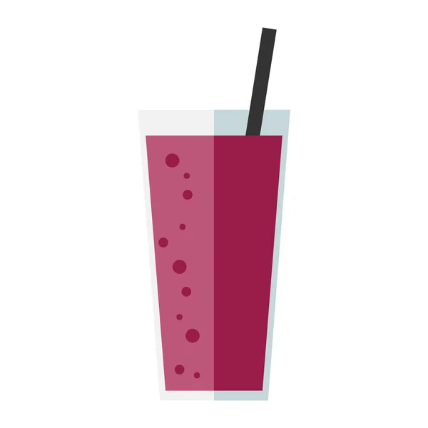 Vector Ilustración Vaso Jugo Soda — Vector de stock