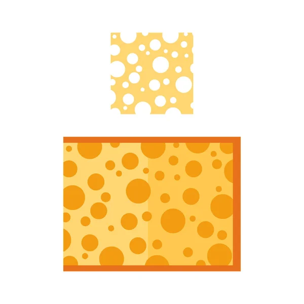 Vektor Illustration Des Käse Symbols Auf Weißem Hintergrund — Stockvektor