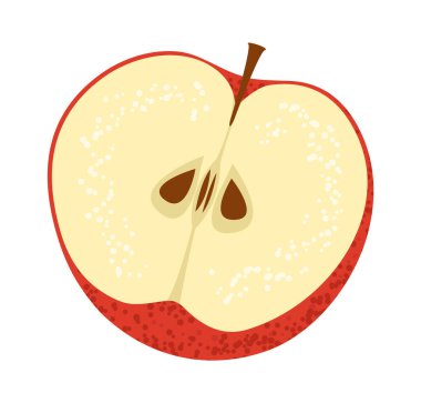 Sağlıklı bir kırmızı elmanın vektör çizimi