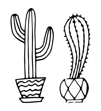 kaktüs simgesi vektör illüstrasyon tasarımı