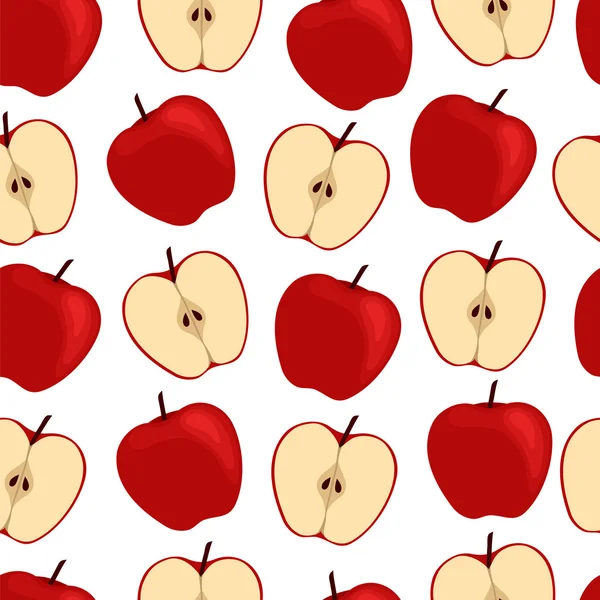 Κόκκινα μήλα σε λευκό φόντο. — Διανυσματικό Αρχείο