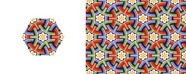 Kore geleneksel tapınak dekoratif desenleri.