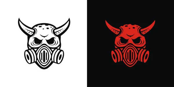 Vector Illustration Hornet Skull Head Mascot Suitable Identity Logos Brands — Vettoriale Stock