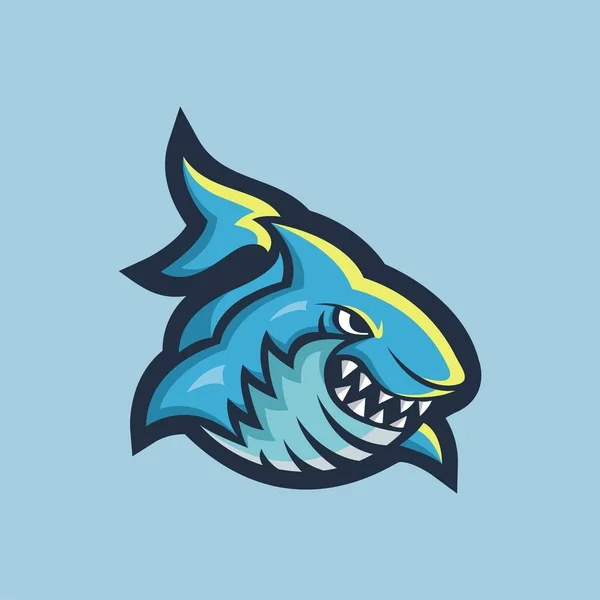 Logotipo Mascota Tiburón Adecuado Para Cualquier Logotipo Negocio Logotipo Marca — Archivo Imágenes Vectoriales