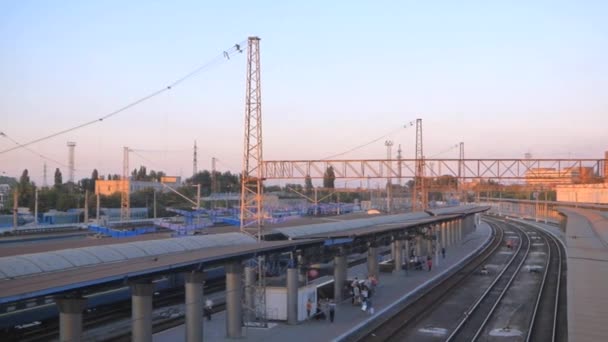 Treinstation van Dnepropetrovsk — Stockvideo