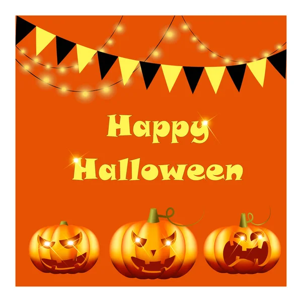 Tarjeta Felicitación Para Halloween Volante Banner Plantillas Póster — Vector de stock