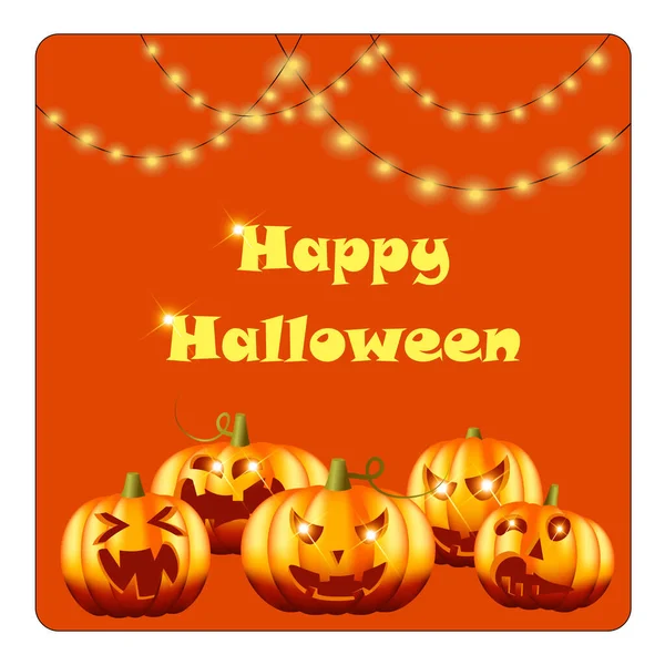 Tarjeta Felicitación Vectorial Para Halloween Volante Banner Plantillas Póster — Vector de stock