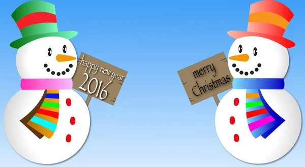 neşeli Noel ve kar adam