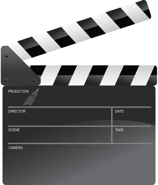 Movie clapperboard and film production — Stock Vector