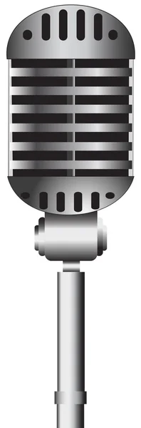 Microphone de musique ancienne rétro — Image vectorielle