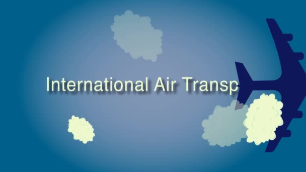 Transporte aéreo internacional — Vídeo de stock