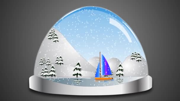 Boule de neige joyeux anniversaire — Video