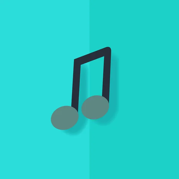 düz tasarım müzik notu