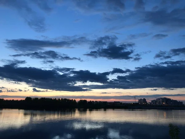 Aire Atmósfera Fondo Hermoso Belleza Azul Brillante Nube Nubes Paisaje — Foto de Stock