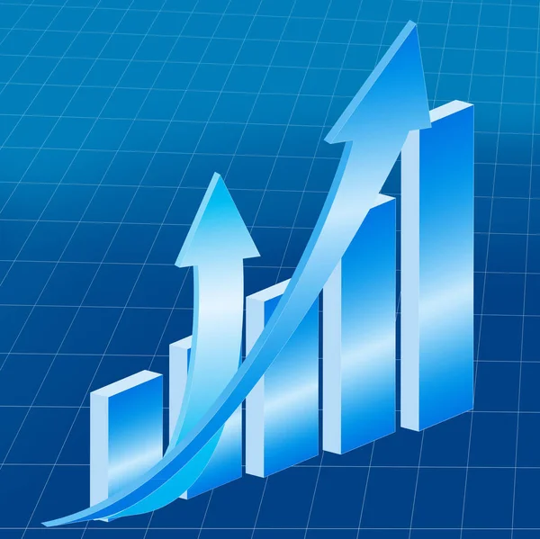 Business Growth Graph Financial Growth Chart — Stock Photo, Image