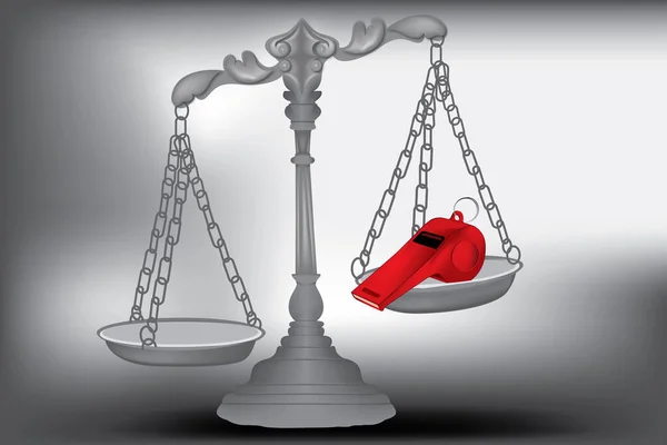 Protection Des Dénonciateurs Loi Avec Échelle Justice — Image vectorielle