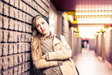 woman at the subway station