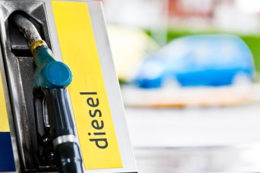 Fuel pump at petrol station clipart