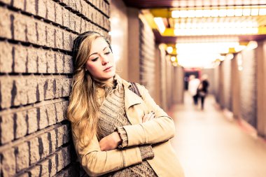 woman at the subway station