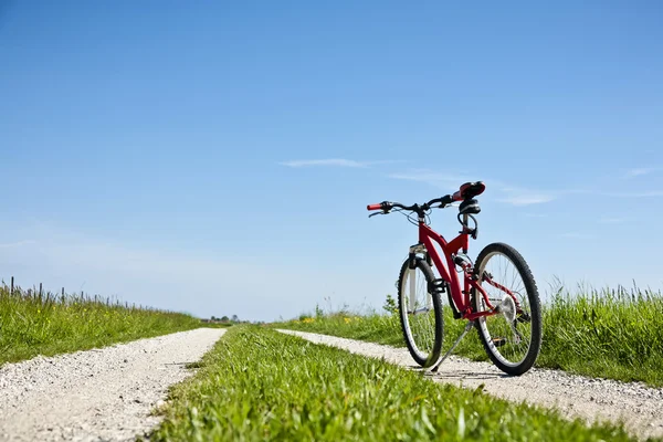 Bicicleta de montaña en carretera —  Fotos de Stock