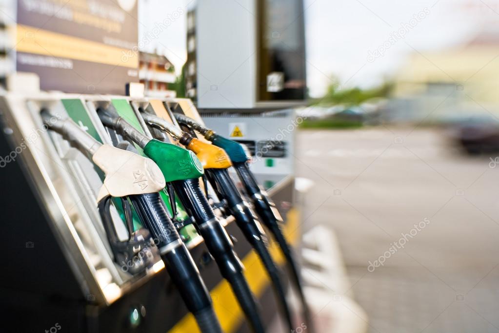 Detail of a petrol pumps i