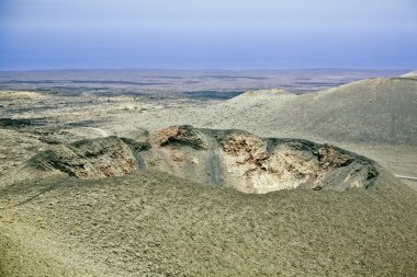 Lanzarote yanardağ üst