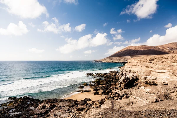 Krajina s mořem na ostrově Fuerteventura — Stock fotografie