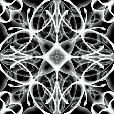 Kusursuz süs deseni, siyah ve beyaz.