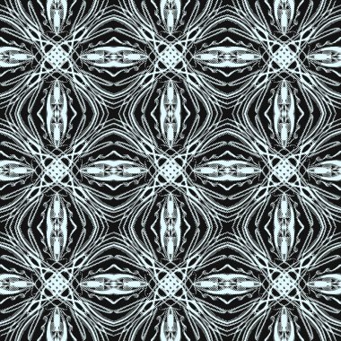 pürüzsüz süs deseni, siyah ve mavi renkler