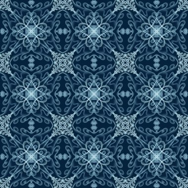 Kusursuz süs deseni, mavi ve beyaz.