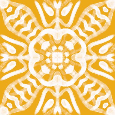 Kusursuz süs deseni, sarı ve beyaz.