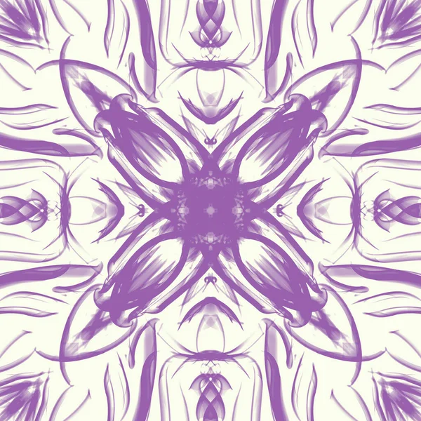 Patrón Ornamental Sin Costuras Púrpura Sobre Beige — Foto de Stock