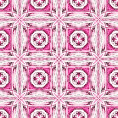 Kusursuz süs deseni, pembe ve beyaz.