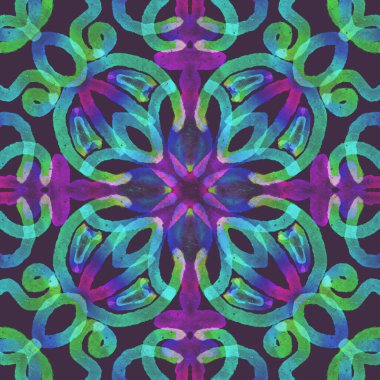 Kusursuz süs deseni, renkli boya deseni.