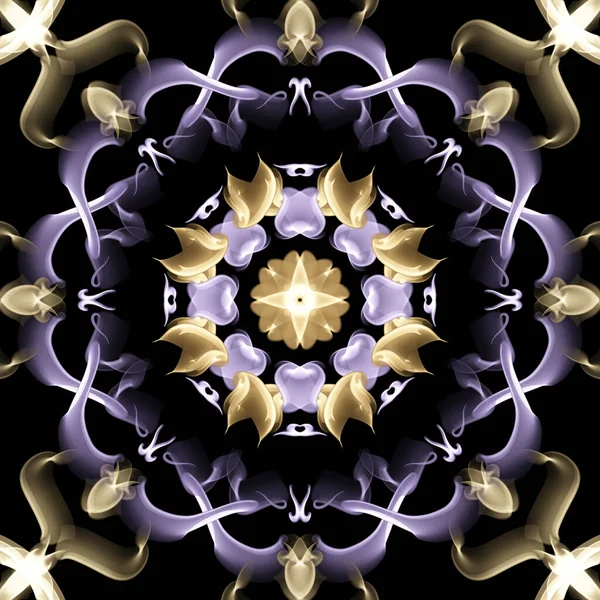 Patrón Ornamental Sin Costuras Humo Beige Púrpura Negro —  Fotos de Stock