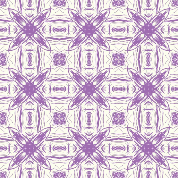 Безшовний Декоративний Візерунок Фіолетовий Бежевому — стокове фото